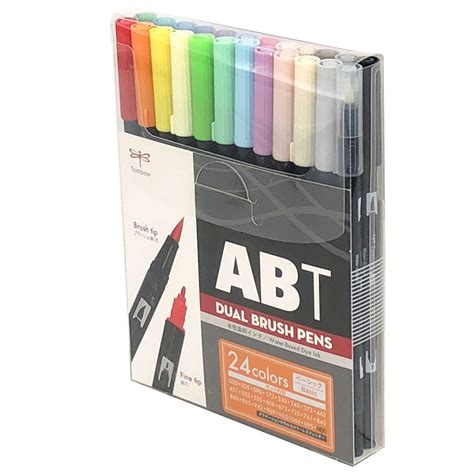 Tombow ABT Dual Brush Pen Set of 24 Assorted Colours : Amazon.in ...