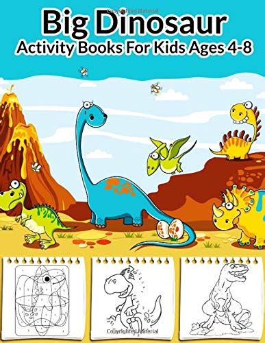 Buy Big Dinosaur Activity Books For Kids Ages 4-8: 108 Pages Jumbo ...