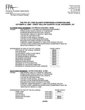 The FPA Of Long Island Symposium Registration Form - Fill and Sign ...