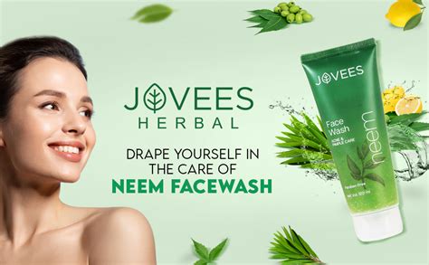 Jovees Herbal Neem Face Wash With Neem & Tea Tree Extracts | For Oily ...