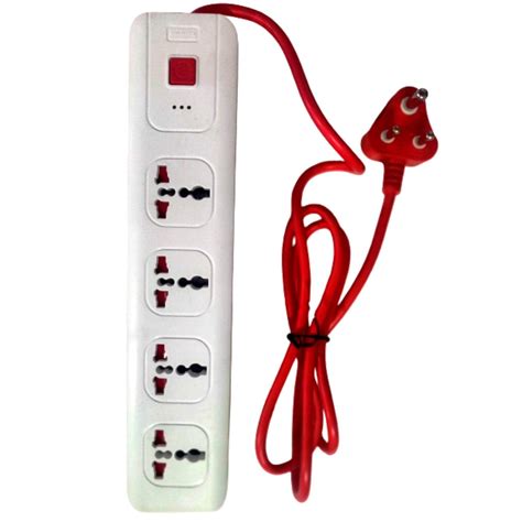 Buy Norwood White 4+1 Power/Surge Protector Extension Board Spike Guard ...