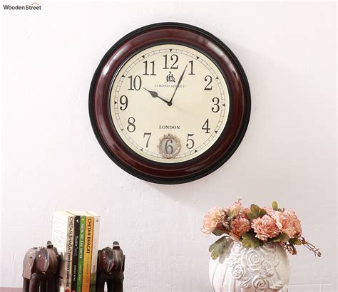 Buy Classica Dual Tone Polish Analog Wooden Wall Clock at 44% OFF ...