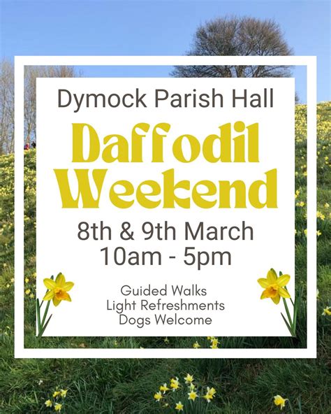 Dymock Daffodil Weekend 2025, Dymock Parish Hall, Great Malvern, 8 ...