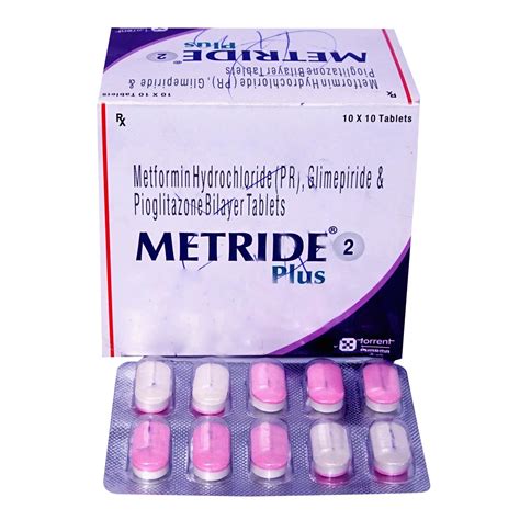 Metride Plus 2 Tablet | Uses, Side Effects, Price | Apollo Pharmacy