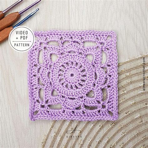 Willow Granny Square Crochet Pattern PDF And Video Tutorial