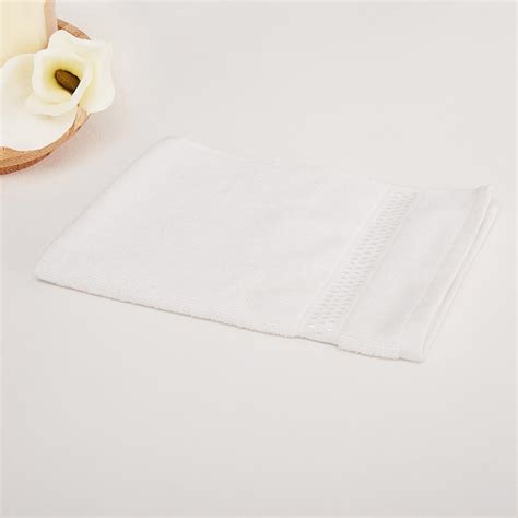 Buy Marshmallow Textured Single Pc. Hand Towel - 60 cm x 40 cm - Cotton ...