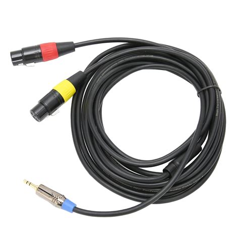 3.5mm to Dual XLR Female Cable, Noise Canceling Clear Sound Quality /9 ...