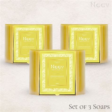 LEMONGRASS HANDMADE SOAP - FRESH, EARTHY AND LEMONY - SET OF 3 – Neev ...
