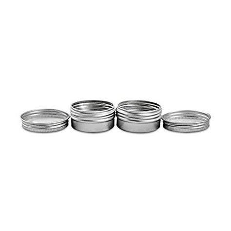 Goege 15ML/0.5 Fl Oz Oz Empty Round Jars with Screw Cap Lid Aluminium ...