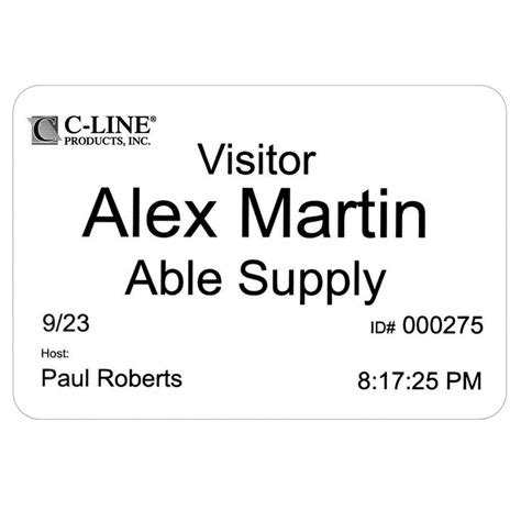 Buy Badges for Direct Thermal Printers, peel & stick name badge for ...