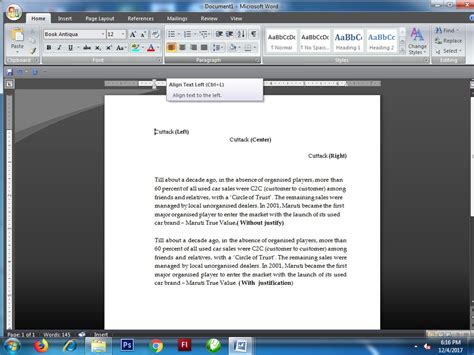 Image result for Microsoft Word Alignment Guide