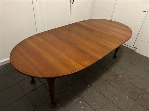 Mid Century Solid cherry oval dining table with 2 leaves by Stickley at ...