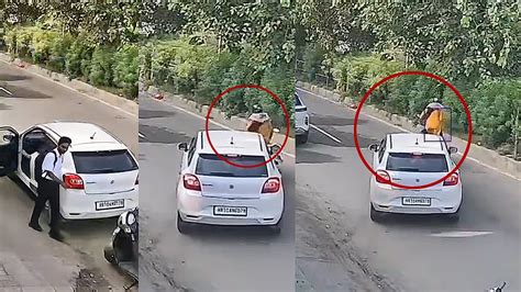 Hit & Run Caught On Camera: Female Teacher Injured After Student's Car ...