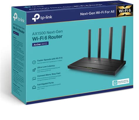 TP-Link Archer AX12 AX1500 Dual Band Gigabit Wi-Fi 6 Router 2.4 GHz, 5 ...