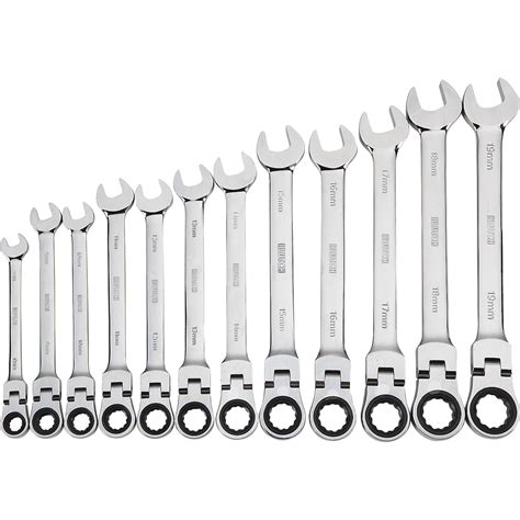 Klutch Flex Ratchet Wrench Set, 12-Pc., Metric, 8mm-19mm | Northern Tool
