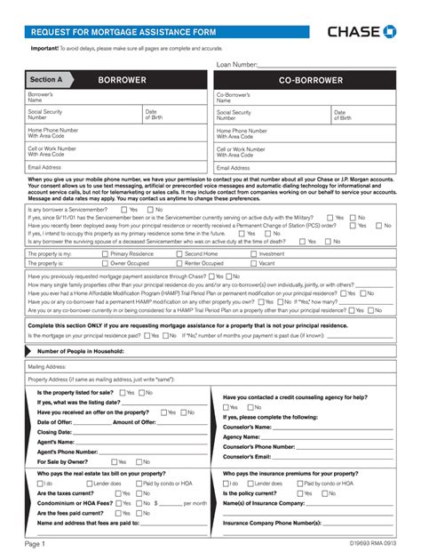 2013 Form Chase RMA - Blank Fillable Template | Fill Out, Print ...