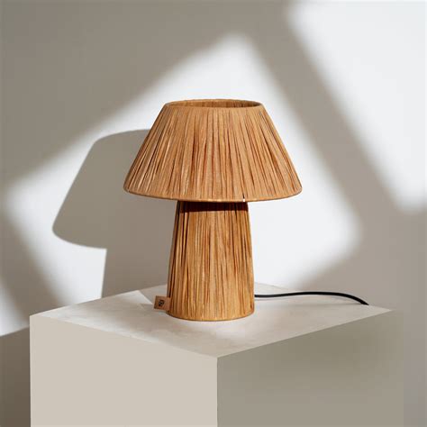 Buy Petite Table Lamp - Handwoven By Raffia Desk Lamp