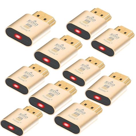 Furjosta HDMI Dummy Plug fit-Headless Display Emulator DDC EDID Fit ...