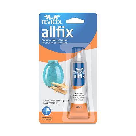 Fevicol Allfix, 20ml - Pack of 12 | Clear and Non-Staining | All ...