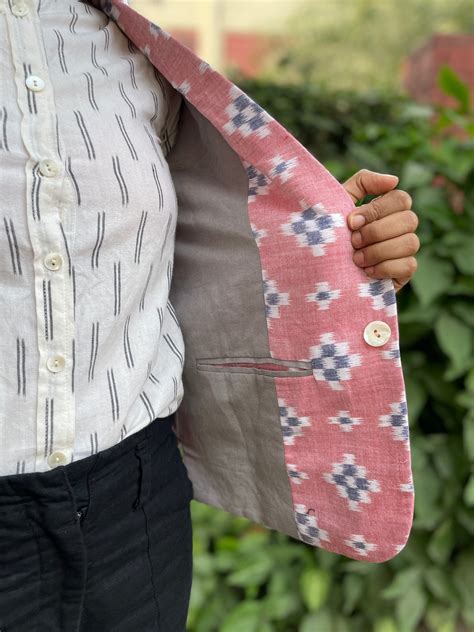 Buy printed blazer for women | Women's Ikat Blazer - Tamarind Chutney