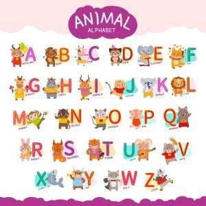 animal alphabets Sticker Poster Paper Print - Educational posters in ...