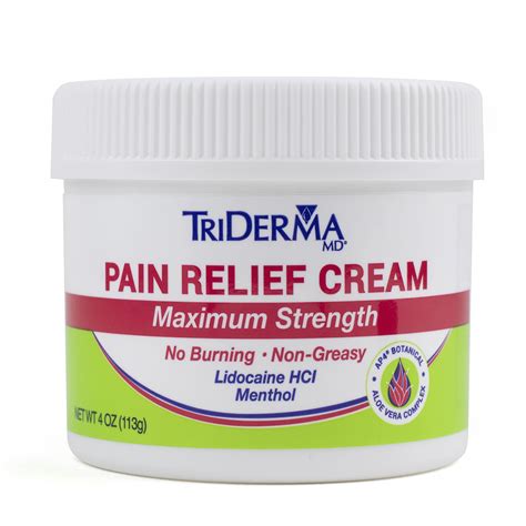 Buy TriDerma Pain Cream Maximum Strength for Heel and Foot Pain, Back ...