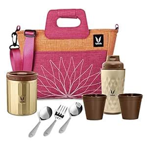 VAYA Combo Kit - 500 ml Gold Vacuum Insulated Stainless Steel Meal ...
