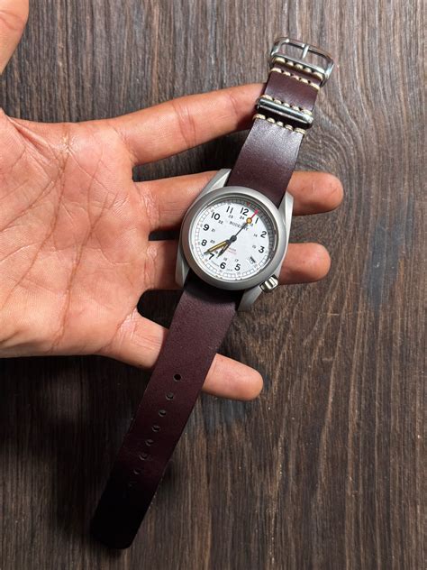 boderry one way pass watch Straps mahogany color – TSVRleathergoods