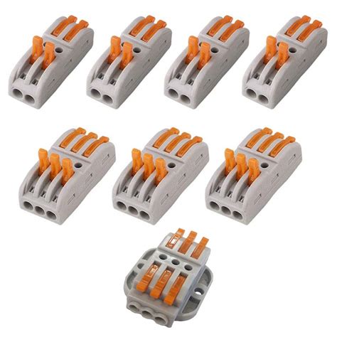 8pcs Compact Wire Connectors Intvn Lever Nut Assortment Pack Terminal ...