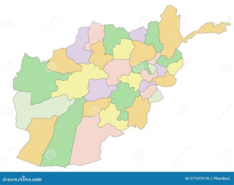 Afghanistan - Detailed Editable Political Map with Labeling. Stock Vector - Illustration of ...