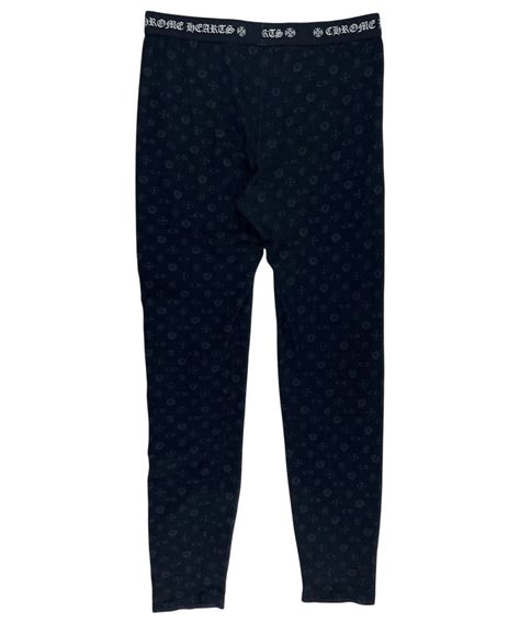 Chrome Hearts Chrome Hearts Monogram Fleur Cross Dagger Logo Leggings ...