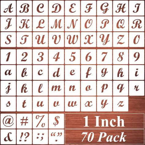 REOLAN 1 Inch Alphabet Letter Stencils for Painting - 70 India | Ubuy