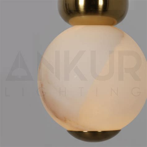 ANKUR RESPITE ONYX MARBLE ANTIQUE BRASS HANGING LIGHT FOR DINING AND ...