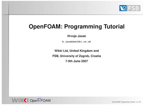 Image result for OpenFOAM Tutorial PDF