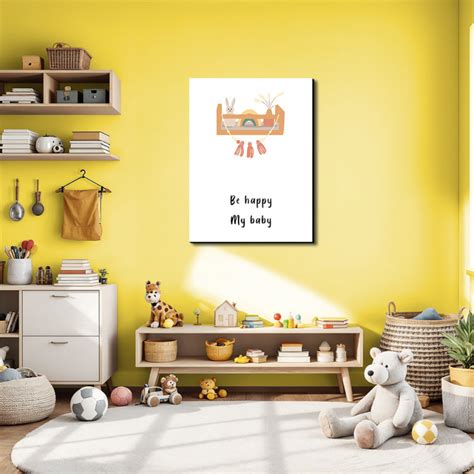 Be Happy My Baby Wood Print Wall Art – Chalk My Theme