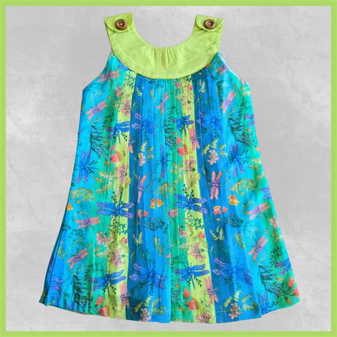 Cotton Malmal Dress | Dragonfly Neon | 1-12Y – Tura Turi