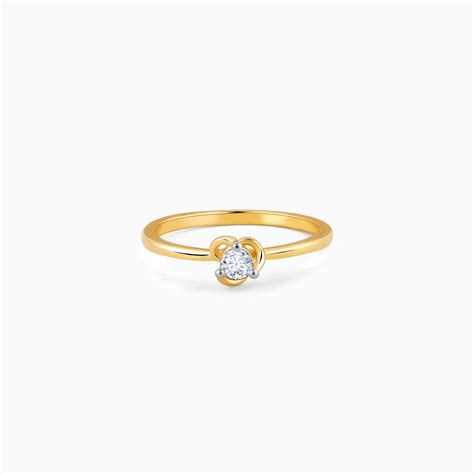 Gold Glamorous Grace Lab Grown Diamond Ring – Heer by GIVA