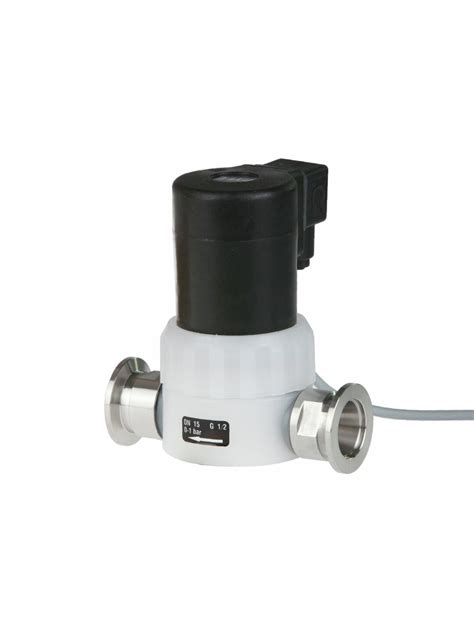 In-line isolation valve electromagneticVV-B 15C, VACUU·BUS, PVDF/PTFE ...