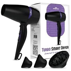 Winston Turbo Smart Hair Dryer 2200W for Men and Women with Diffuser ...