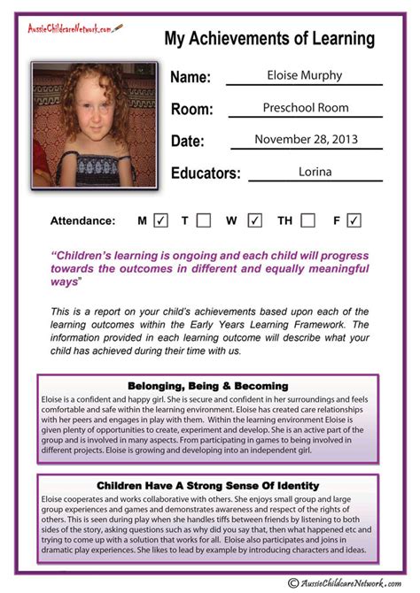 Image result for EYFS Development Report Example