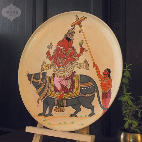 12" Tirupati-style Lord Ganesha Wall Decor Plate – Trove Craft India