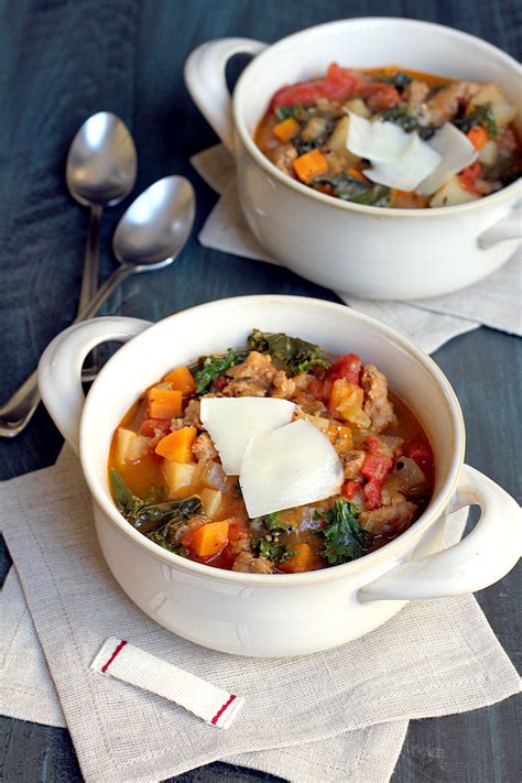 Hearty Tuscan Soup with Sausage and Potatoes - Two of a Kind