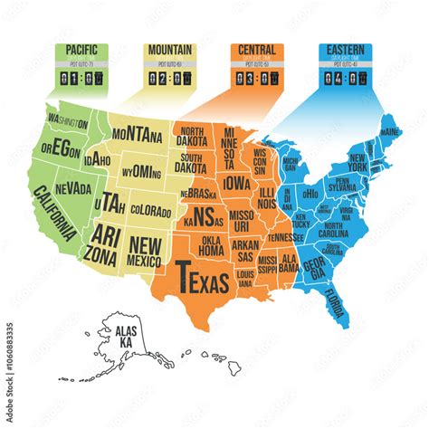 Time Zones in All States of America in Comparison to the U. K. 的图像结果