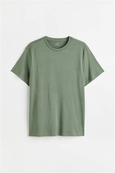 Regular Fit T-shirt - Green - Men | H&M IN