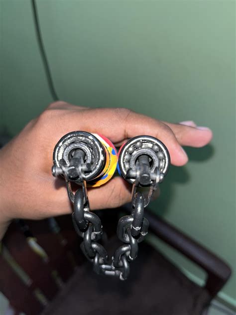 Gyronax Multi Rubber Foam Nunchaku Handle 10 and 9-inch Metal Chain ...