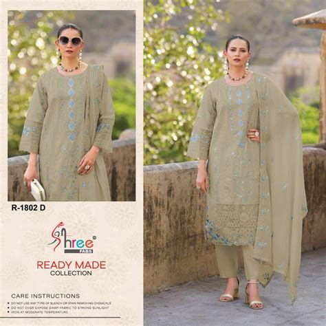Shree R 1802 Cambric Cotton Ready Made Pakistani Salwar Suits