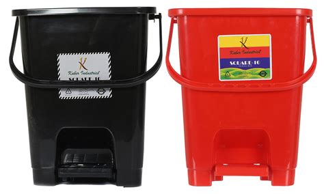 Kuber Industries Square Premium Plastic Pedal Dustbin with Lid for ...
