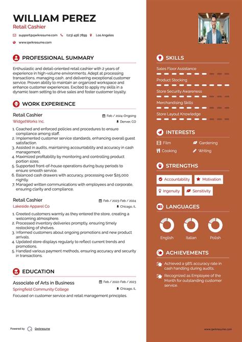 10+ Retail Cashier Resume Samples & Templates for 2025