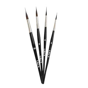 Like it Needle Paint Brush Set, Professional Brushes, Sizes 4, 6, 8, 10 ...