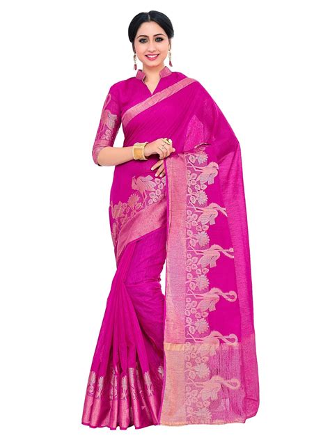 Buy KUPINDA kanjivaram Style Art Silk saree Color:Pink (4199-2196-SD ...